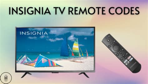 4 digit code for insignia tv